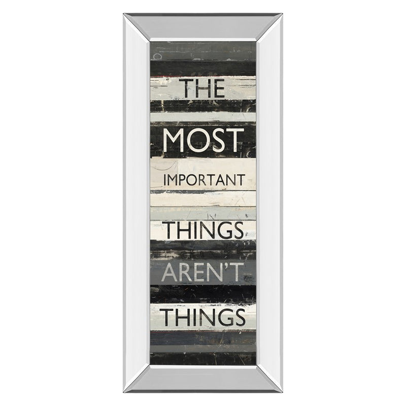 Classy Living Zephry Quote Wall Art 18"x42", Mirrored Frame