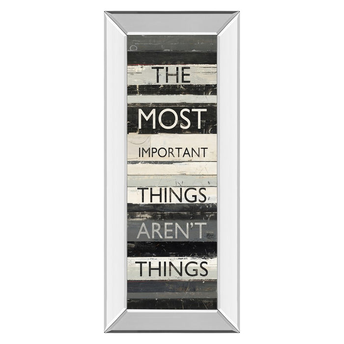 Classy Living Zephry Quote Wall Art 18"x42", Mirrored Frame - 1505MF