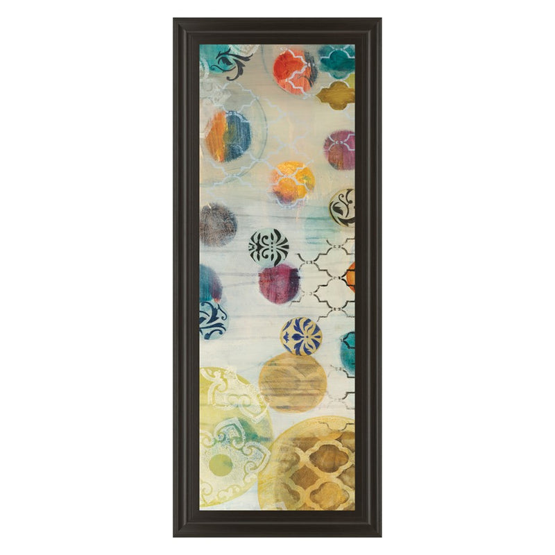 Classy Living Casa Blanca Circles Wall Art 18"x42", Dark Chocolate Frame