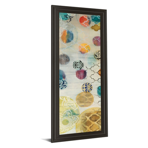 Classy Living Casa Blanca Circles Wall Art 18"x42", Dark Chocolate Frame