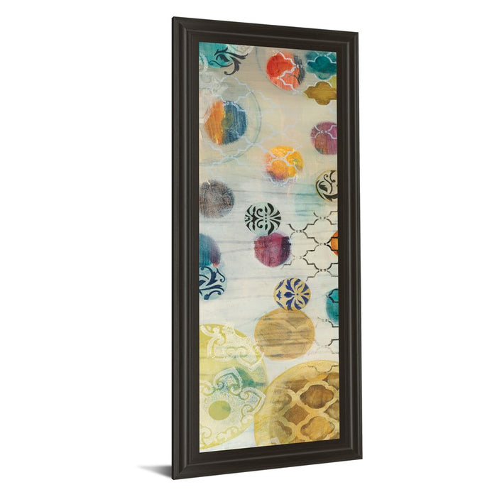 Classy Living Casa Blanca Circles Wall Art 18"x42", Dark Chocolate Frame