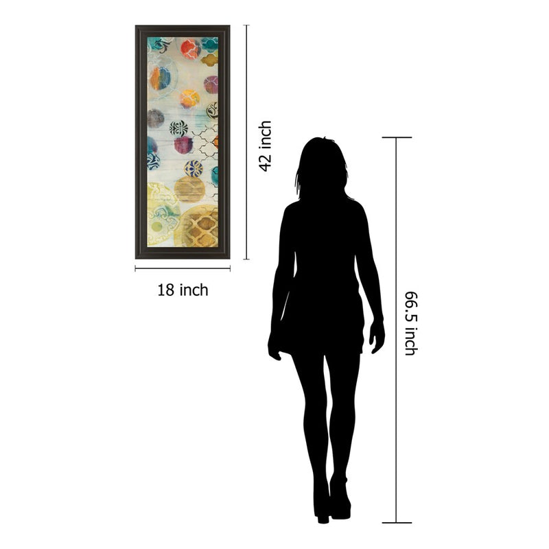 Classy Living Casa Blanca Circles Wall Art 18"x42", Dark Chocolate Frame