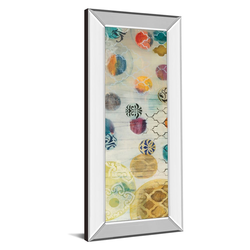 Classy Living Casa Blanca Circles Wall Art 18"x42", Mirrored Frame