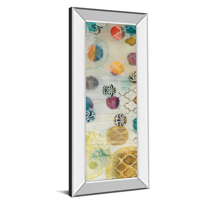 Classy Living Casa Blanca Circles Wall Art 18"x42", Mirrored Frame