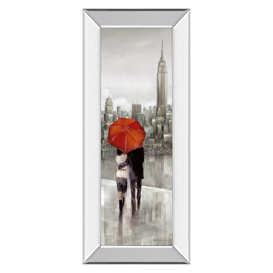 Classy Living City Embrace Wall Art 18"x42", Mirrored Frame
