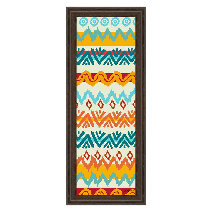 Classy Living Navajo Pattern Wall Art 18"x42", Cinnamon Mocha Frame