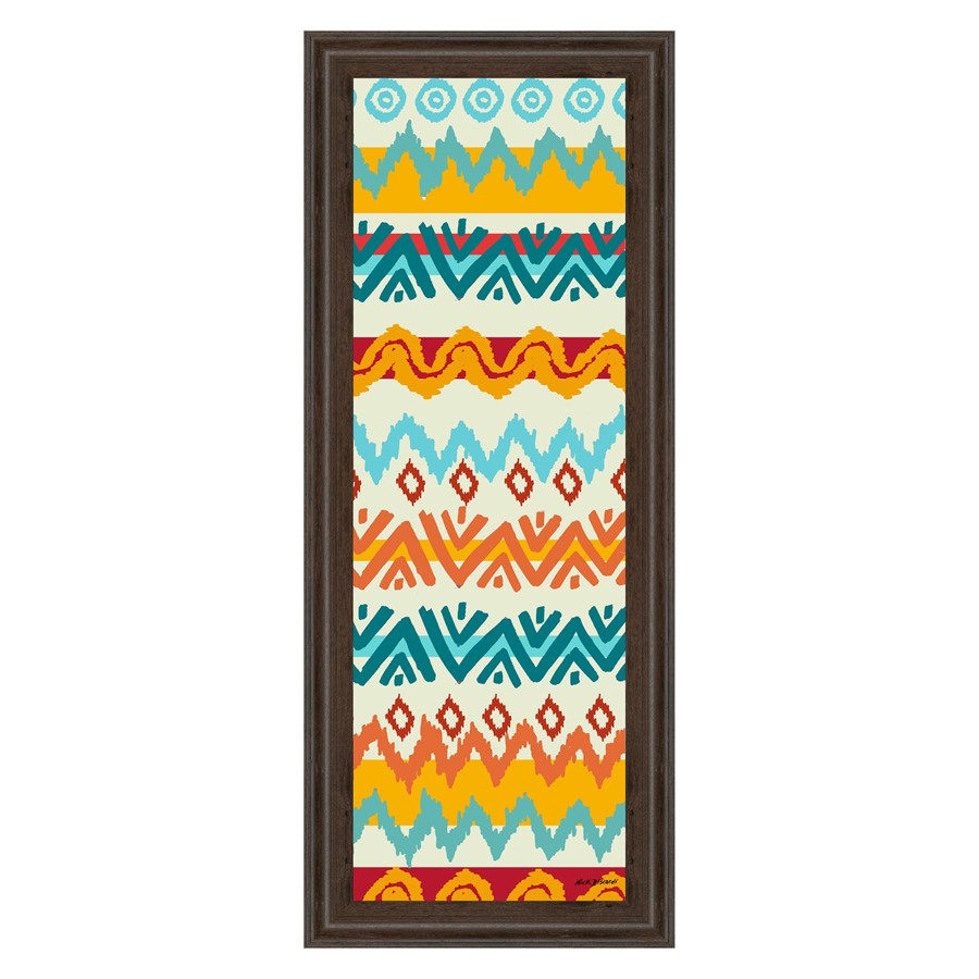 Classy Living Navajo Pattern Wall Art 18"x42", Cinnamon Mocha Frame