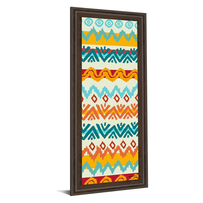 Classy Living Navajo Pattern Wall Art 18"x42", Cinnamon Mocha Frame