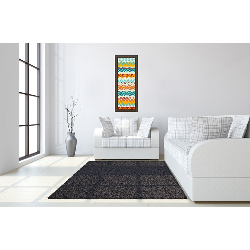 Classy Living Navajo Pattern Wall Art 18"x42", Cinnamon Mocha Frame