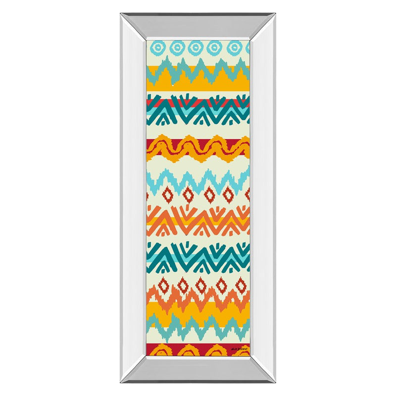 Classy Living Navajo Pattern Wall Art 18"x42", Mirrored Frame
