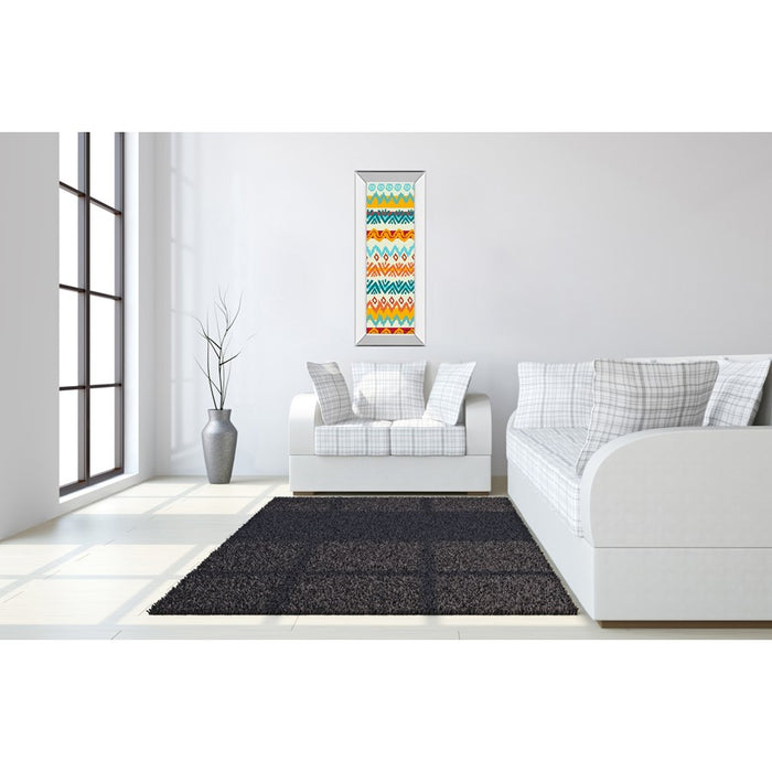 Classy Living Navajo Pattern Wall Art 18"x42", Mirrored Frame