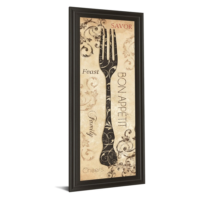 Classy Living Bon Appetite Wall Art 18"x42", Dark Chocolate Frame