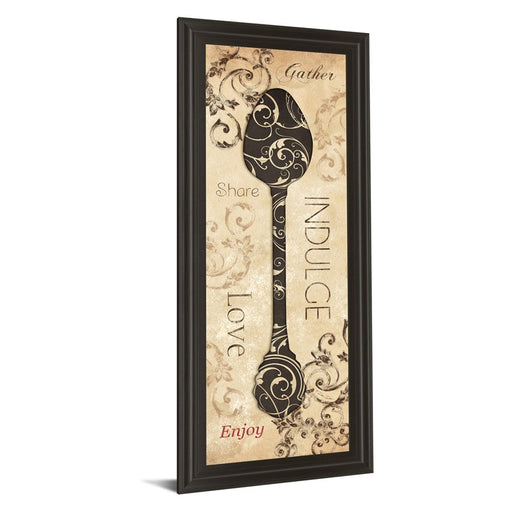 Classy Living Indulge Spoon Wall Art 18"x42", Dark Chocolate Frame