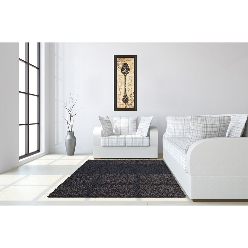 Classy Living Indulge Spoon Wall Art 18"x42", Dark Chocolate Frame