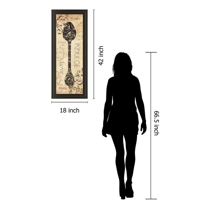 Classy Living Indulge Spoon Wall Art 18"x42", Dark Chocolate Frame