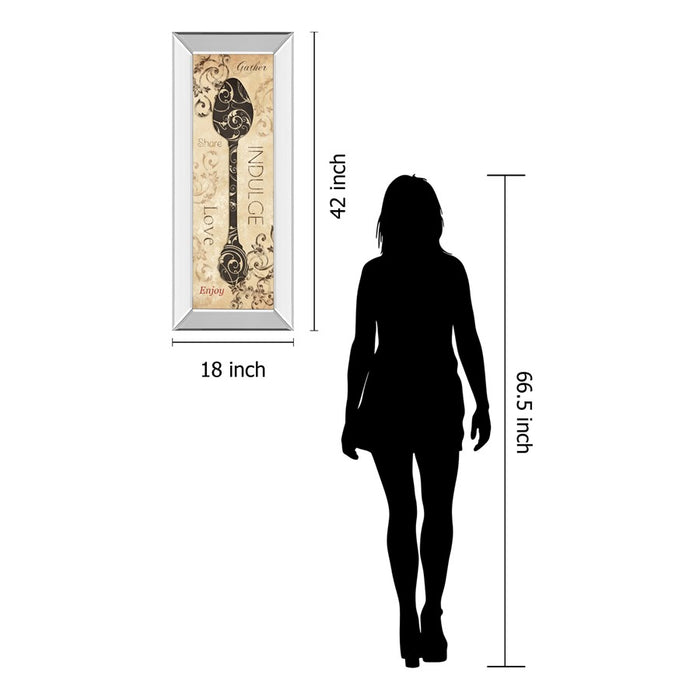 Classy Living Indulge Spoon Wall Art 18"x42", Mirrored Frame