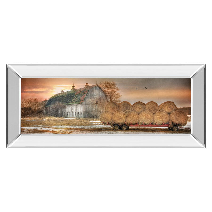 Classy Living Rustic Harvest Wall Art 42"x18", Mirrored Frame
