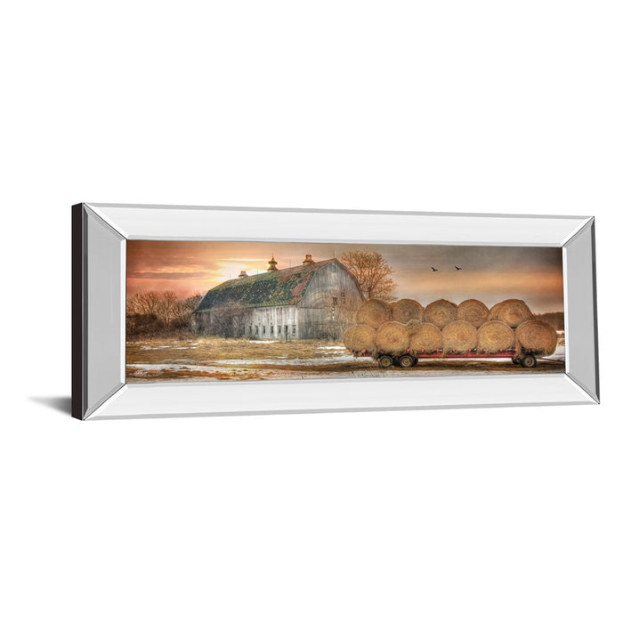 Classy Living Rustic Harvest Wall Art 42"x18", Mirrored Frame