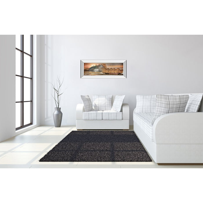 Classy Living Rustic Harvest Wall Art 42"x18", Mirrored Frame