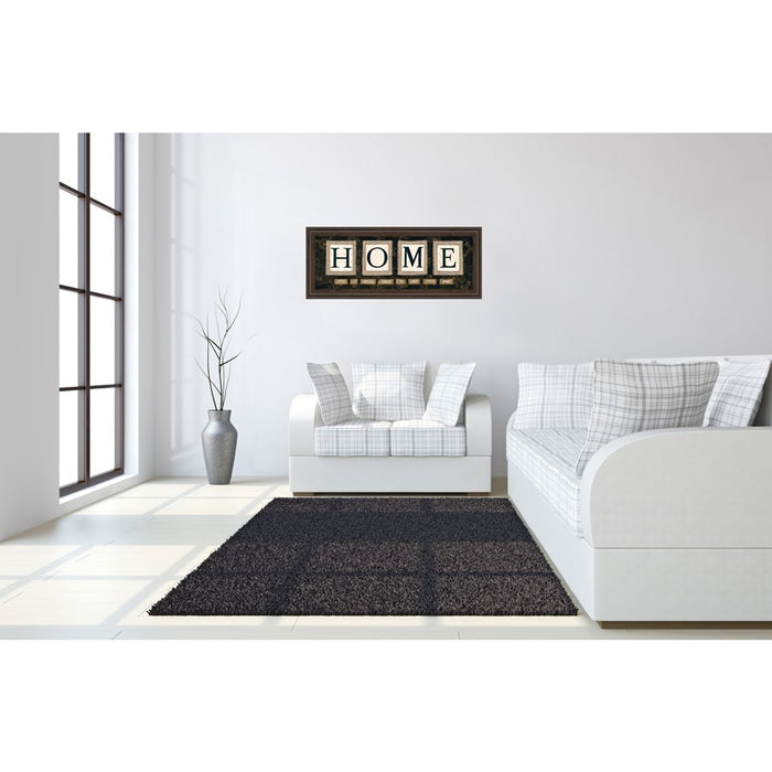 Classy Living Warm Welcome Wall Art 42"x18", Cinnamon Mocha Frame