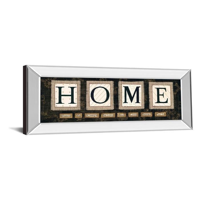 Classy Living Warm Welcome Wall Art 42"x18", Mirrored Frame