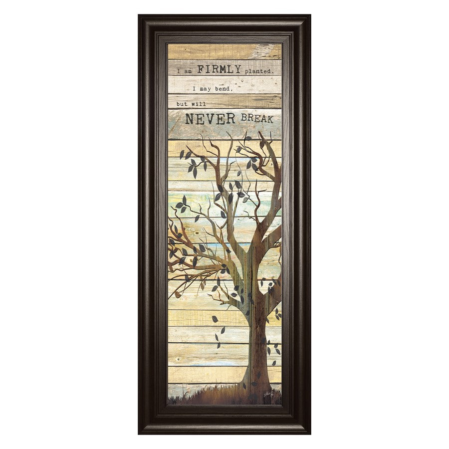 Classy Living Firmly Planted Tree Wall Art 18"x42", Dark Chocolate Frame