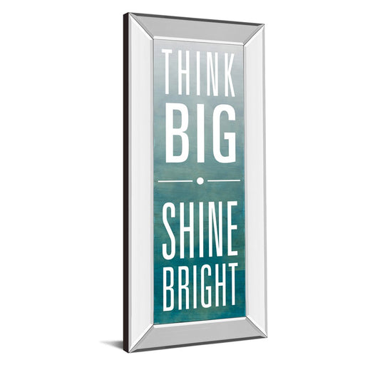Classy Living Think Big Shine Wall Art 18"x42", Mirrored Frame