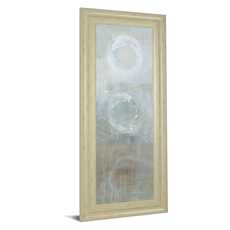 Classy Living Serene Circles Wall Art 18"x42", Ivory Bliss Frame