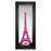 Classy Living Magenta Eiffel Tower Wall Art 18"x42", Midnight Aura Frame