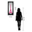 Classy Living Magenta Eiffel Tower Wall Art 18"x42", Midnight Aura Frame