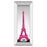 Classy Living Magenta Eiffel Tower Wall Art 18"x42", Mirrored Frame