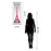Classy Living Magenta Eiffel Tower Wall Art 18"x42", Mirrored Frame