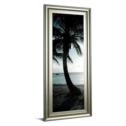 Classy Living Bimini Palm Silhouette Wall Art 18"x42", Silver Serenity