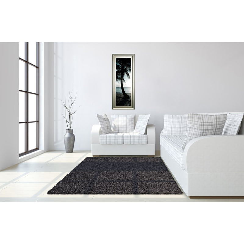 Classy Living Bimini Palm Silhouette Wall Art 18"x42", Silver Serenity