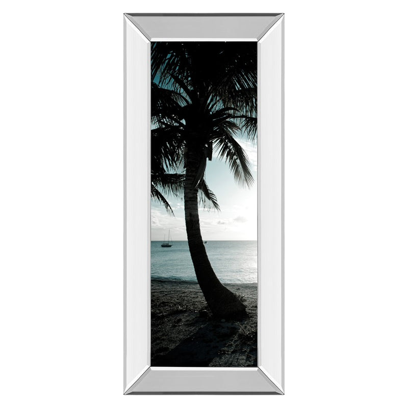 Classy Living Bimini Palm Silhouette Wall Art 18"x42", Mirrored Frame