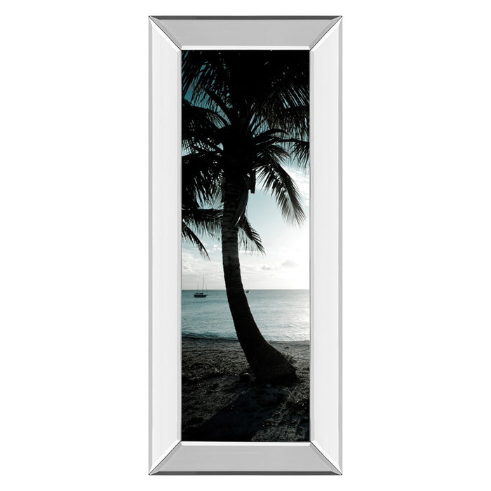 Classy Living Bimini Palm Silhouette Wall Art 18"x42", Mirrored Frame - 1634MF