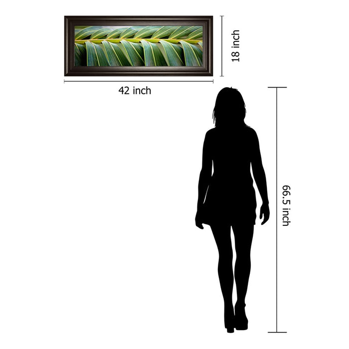 Classy Living Palm Harmony Wall Art 42"x18", Dark Chocolate Frame
