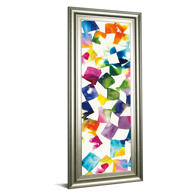 Classy Living Vibrant Cubes II Wall Art 18"x42", Silver Serenity Frame