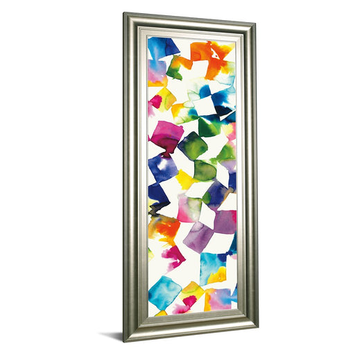 Classy Living Vibrant Cubes II Wall Art 18"x42", Silver Serenity Frame
