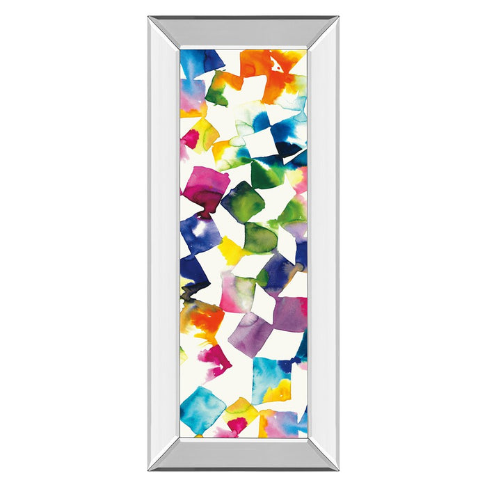 Classy Living Vibrant Cubes II Wall Art 18"x42", Mirrored Frame