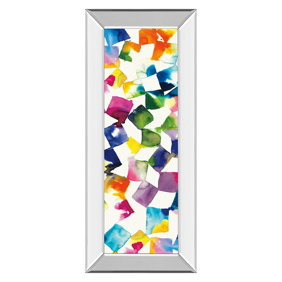 Classy Living Vibrant Cubes II Wall Art 18"x42", Mirrored Frame