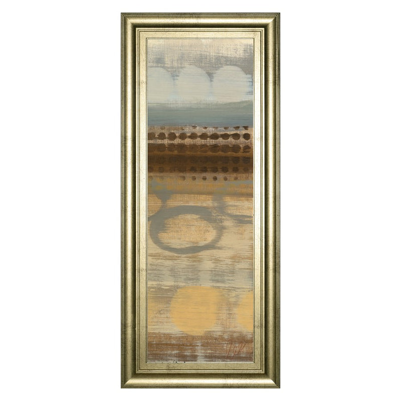 Classy Living Movement Panel II Wall Art 18"x42", Crisp Chardonnay Frame