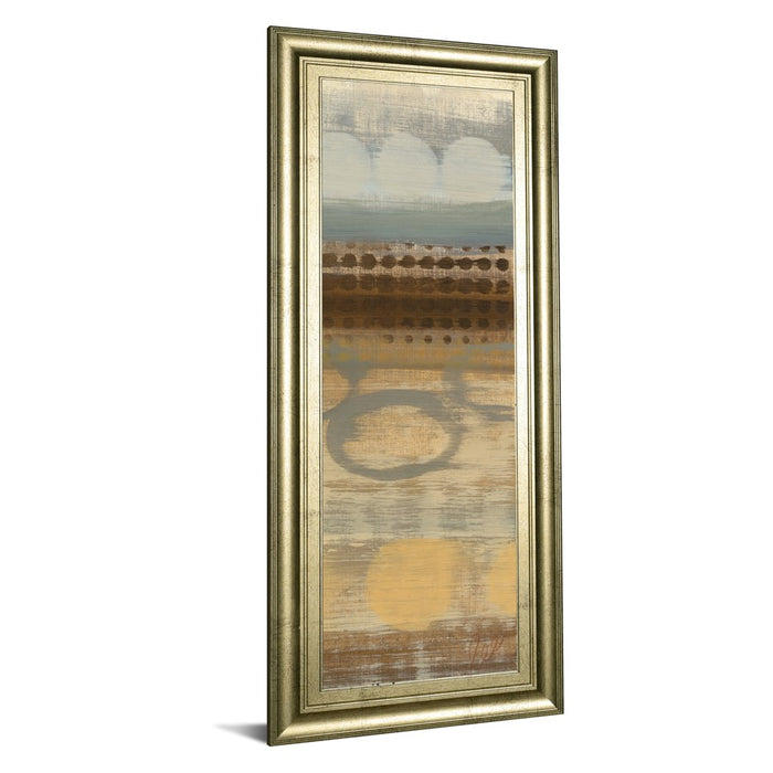 Classy Living Movement Panel II Wall Art 18"x42", Crisp Chardonnay Frame