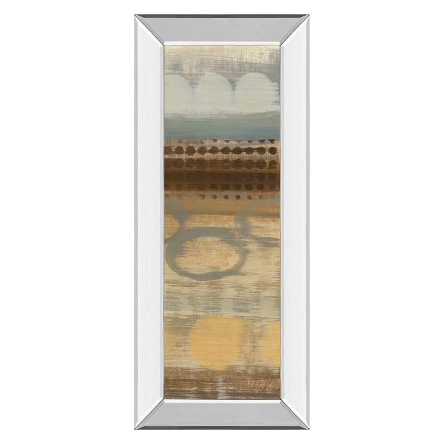 Classy Living Movement Panel II Wall Art 18"x42", Mirrored Frame