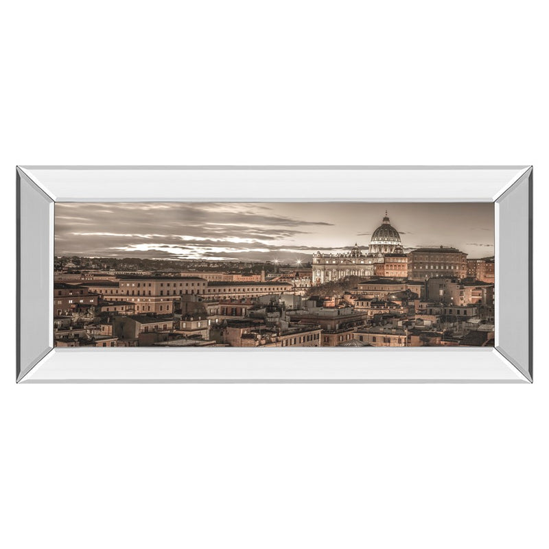 Classy Living Roman Twilight Wall Art 42"x18", Mirrored Frame
