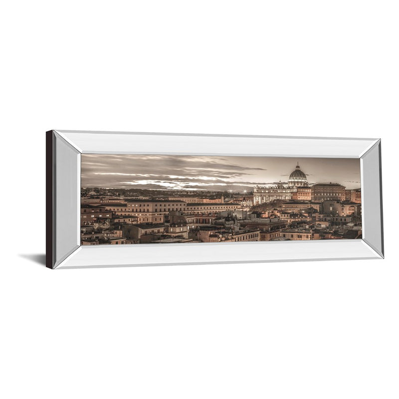 Classy Living Roman Twilight Wall Art 42"x18", Mirrored Frame