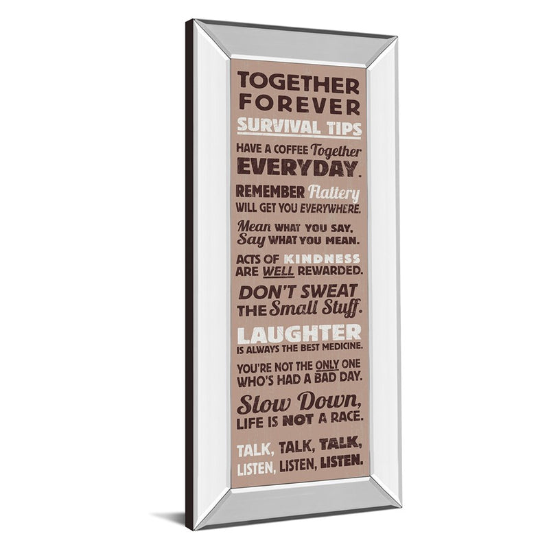 Classy Living Together Forever Wall Art 18"x42", Mirrored Frame