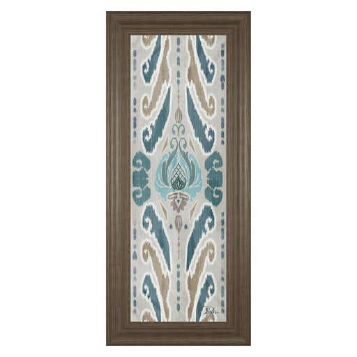 Classy Living Flourish Pattern Wall Art 18"x42", Tranquil Ash Frame - 1648