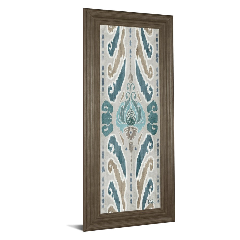 Classy Living Flourish Pattern Wall Art 18"x42", Tranquil Ash Frame