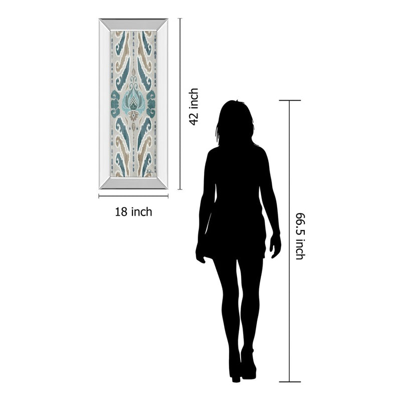 Classy Living Flourish Pattern Wall Art 18"x42", Mirrored Frame